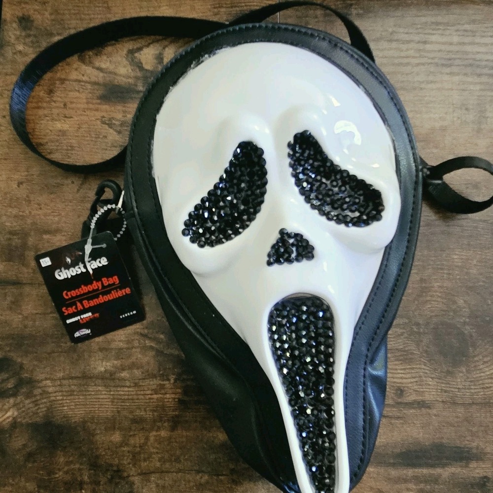 Fun World Ghostface Crossbody Bag Women Small Black New Horror Gothic Purse